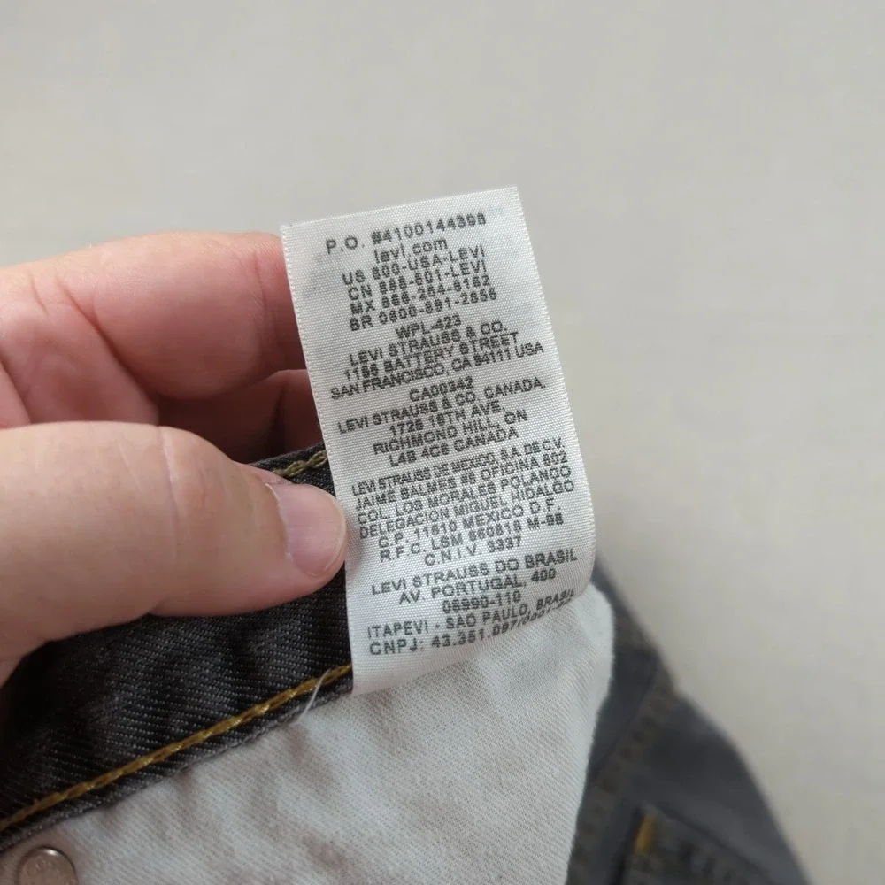 Levis Jeans Mens 44x28* Gray 527‎ Boot Cut Western Cowboy Faded Hemmed